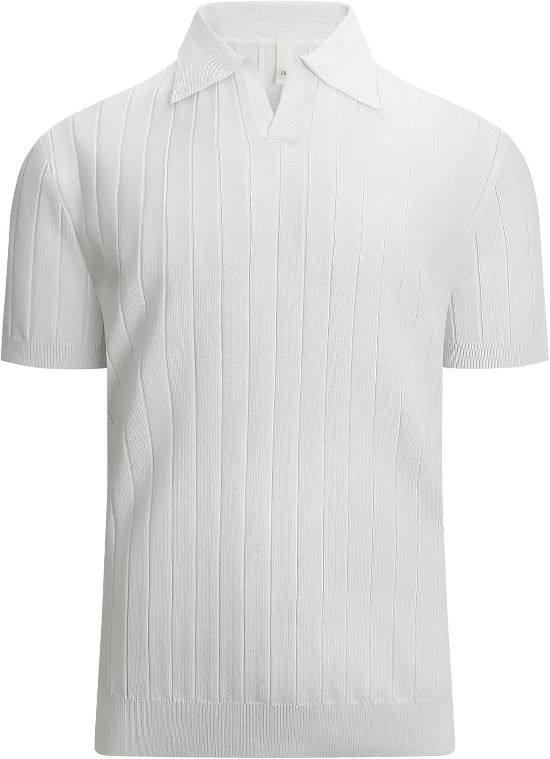 Alex Vando Mens Knit Polo Shirts Casual Short Sleeve Johnny Collar Golf Shirts