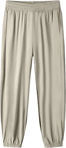 Beeswan Women's Stretch Quick Drying Pants with Pockets Drawstring Fashion Joggers Straight Black 7X-Large