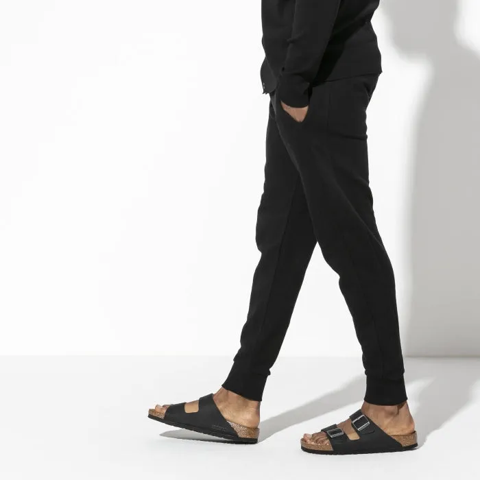 Black Arizona Birkenstock Sandals in Oiled Leather, Regular Width