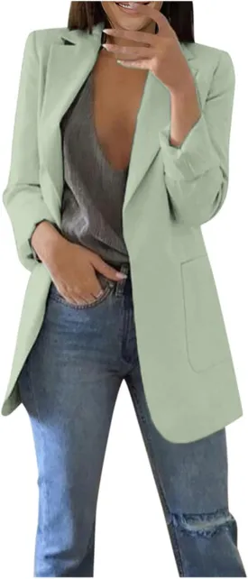 Blazers for Women Long Sleeve Casual Business Suit Jacket Plaid Coat Dressy Jacket Plus Work Office Blazer Outerwear