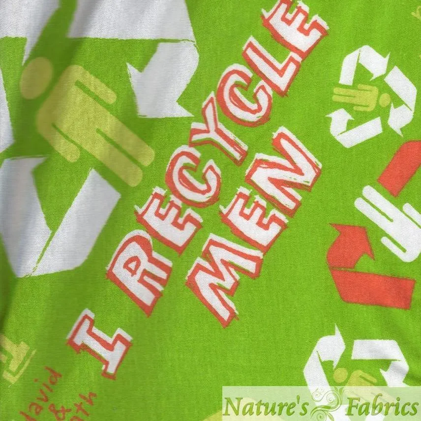 David & Goliath I Recycle Men on Cotton Jersey Fabric