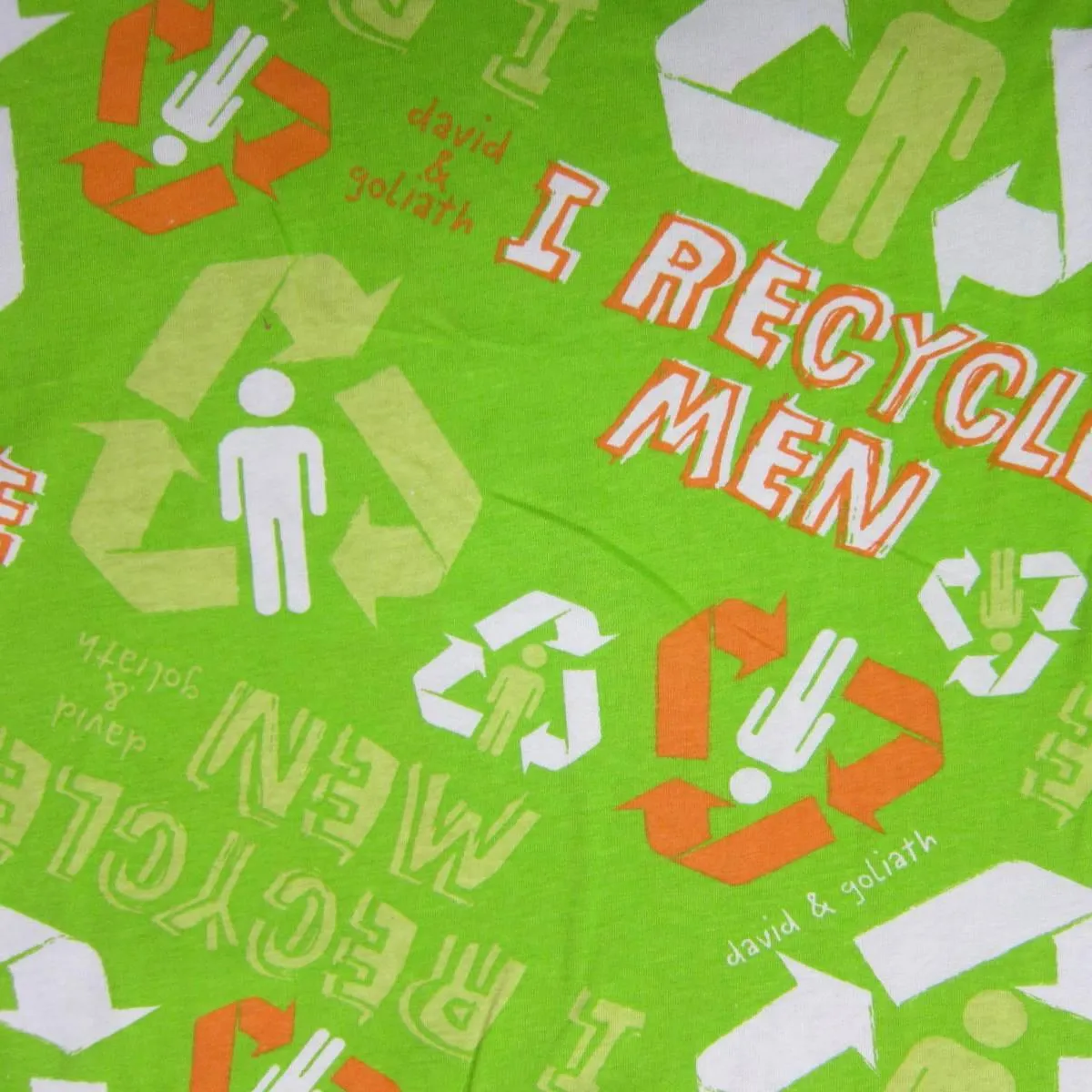 David & Goliath I Recycle Men on Cotton Jersey Fabric