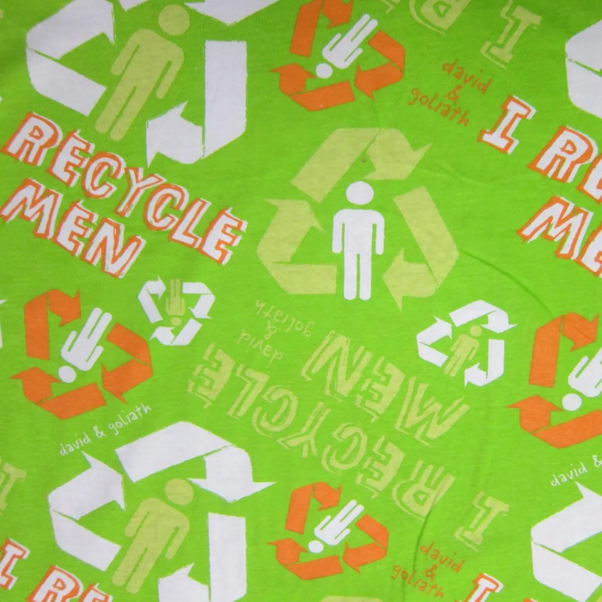 David & Goliath I Recycle Men on Cotton Jersey Fabric