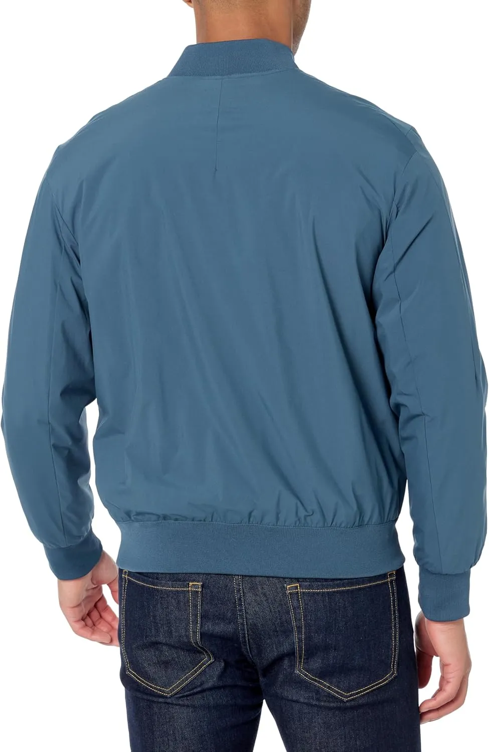DKNY Mens Clean Zip Front Bomber Jacket