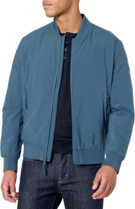 DKNY Mens Clean Zip Front Bomber Jacket