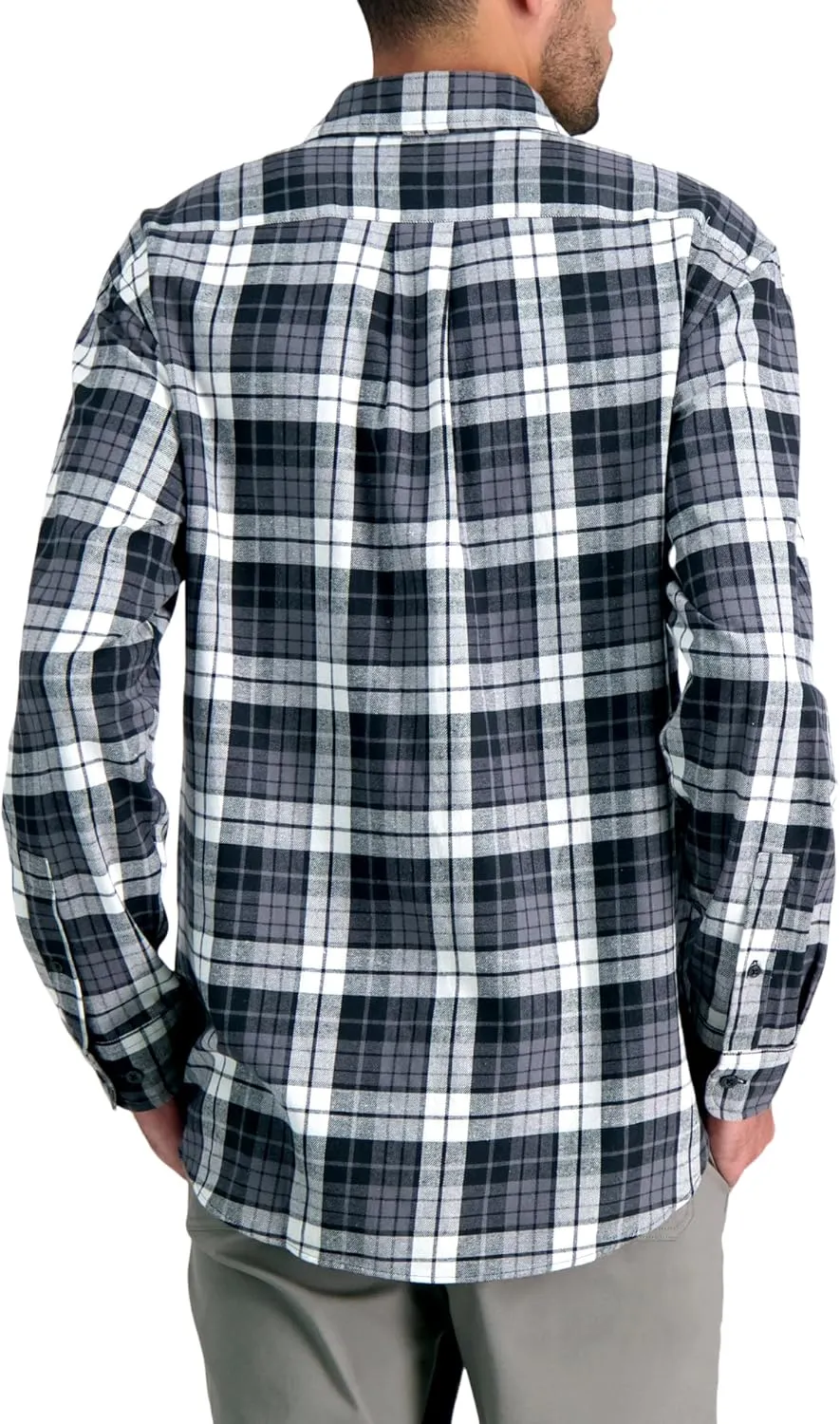 Haggar Men's Classic Plaid Flannel Shirt