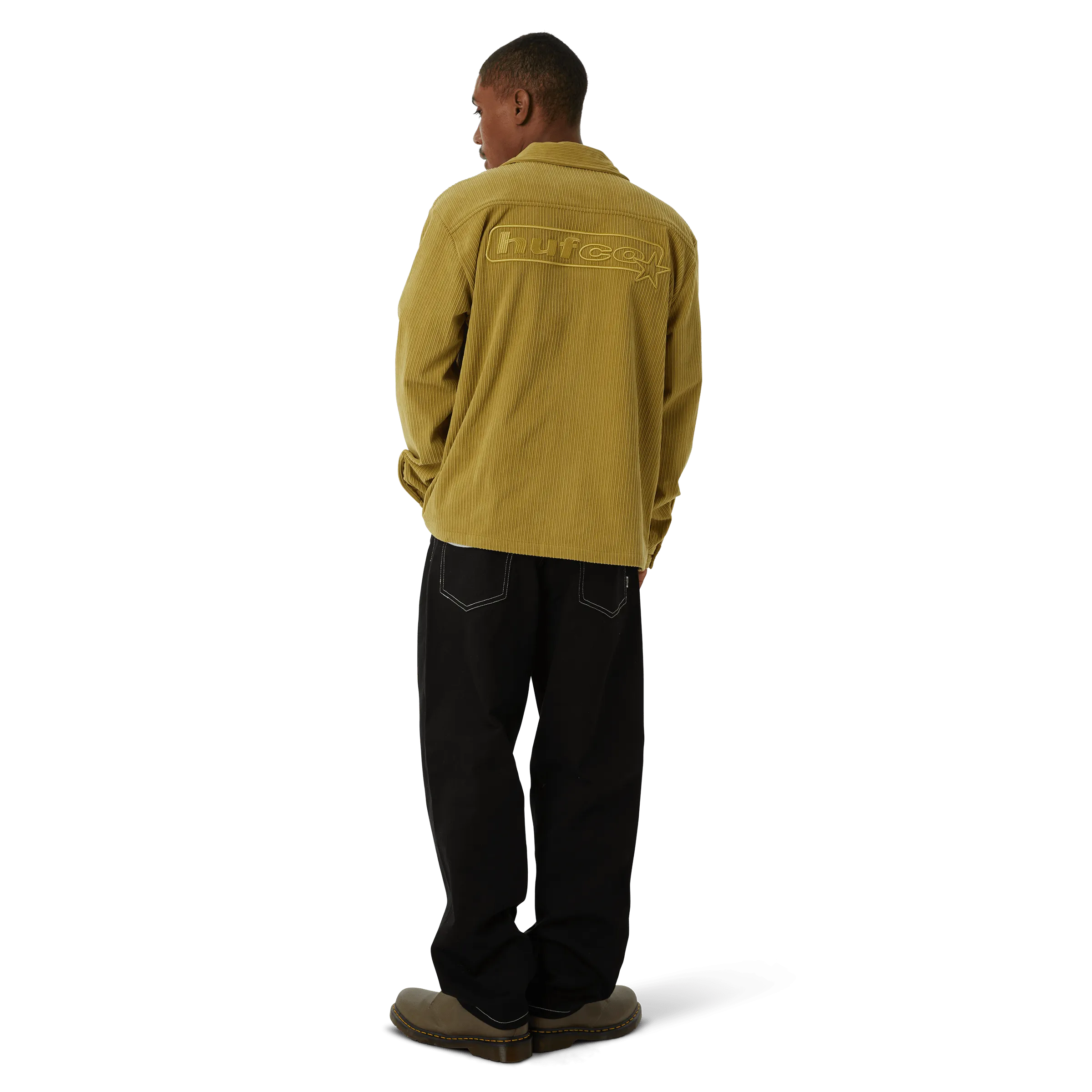 Mens Huf Co. Corduroy Overshirt - Stylish Casual Jacket with Soft Fabric