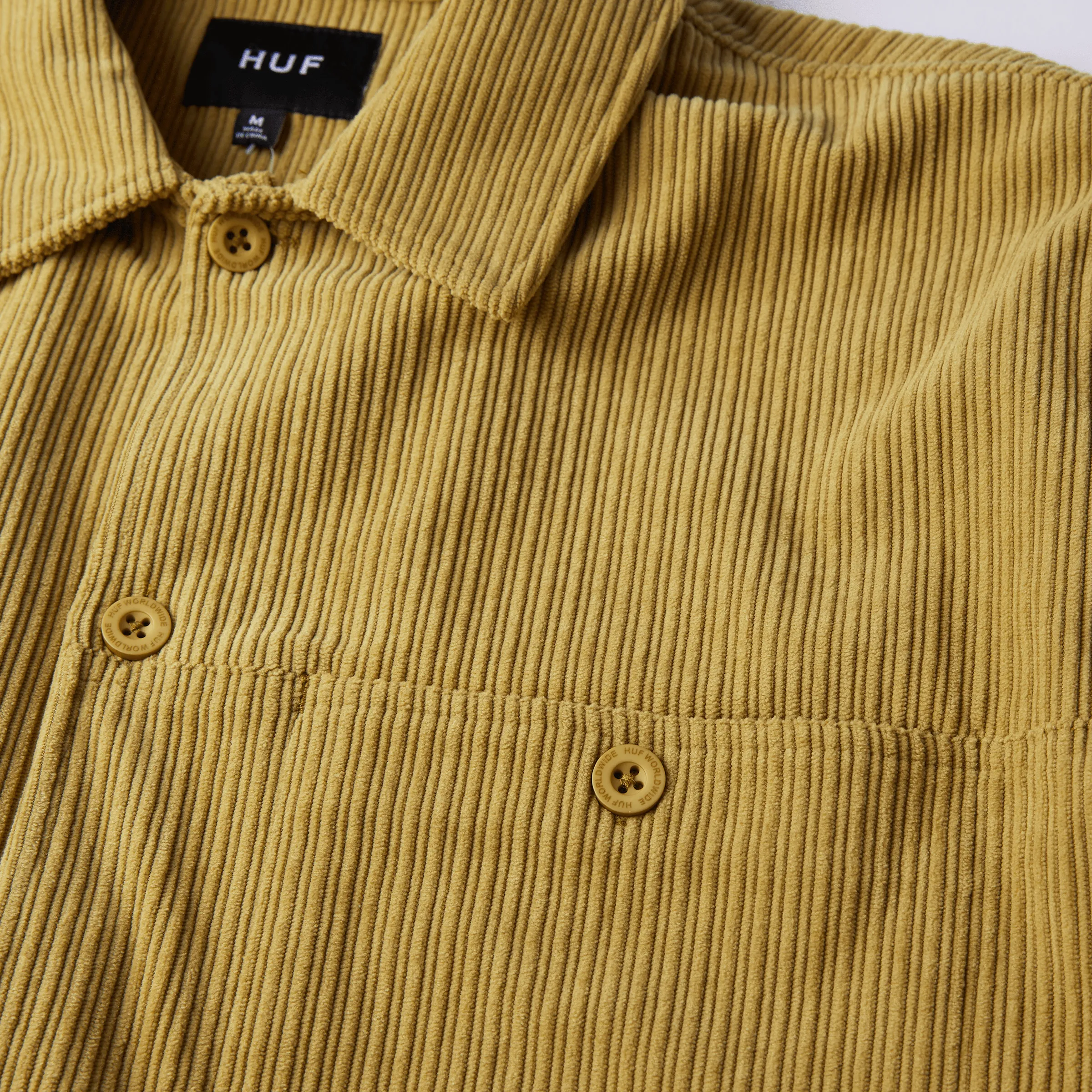Mens Huf Co. Corduroy Overshirt - Stylish Casual Jacket with Soft Fabric