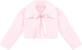Lilax Toddler Puffer Jacket, Faux Fur Wedding Coat, Girls Plush Dress Coat