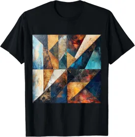 modern abstract pattern art design, Boho Abstract Geometric T-Shirt