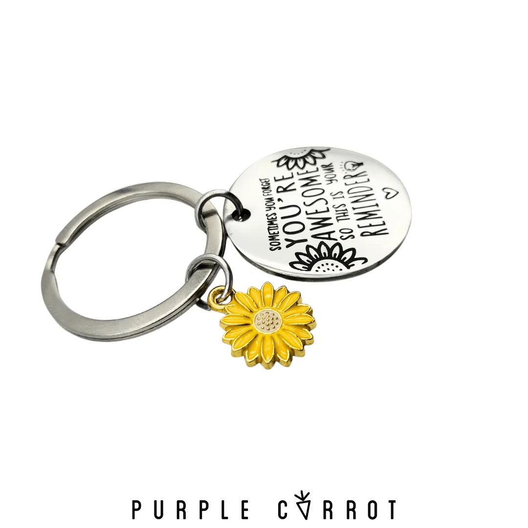 Sunflower Reminder Keychain