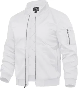 TACVASEN Men's Bomber Jackets Thermal Quilted Jacket Water Resistant Warm Winter Coats