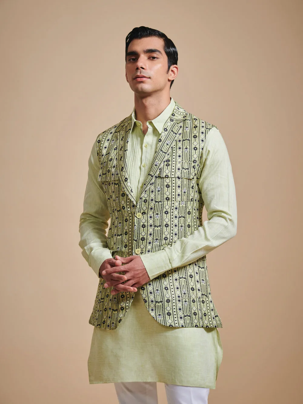 The Printed Lapel Waistcoat