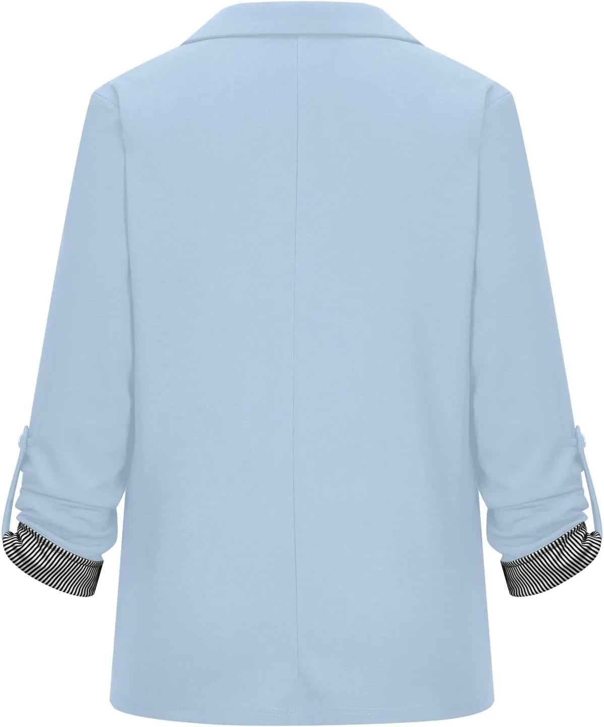 Womens Work Casual Roll up Sleeves Blazer Open Front Cardigan Business Office Suit Jackets Dressy Jackets Blazer